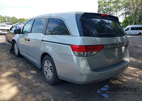 2014 Honda Odyssey Lx из США, поврежденный, VIN 5FNRL5H22EB110087